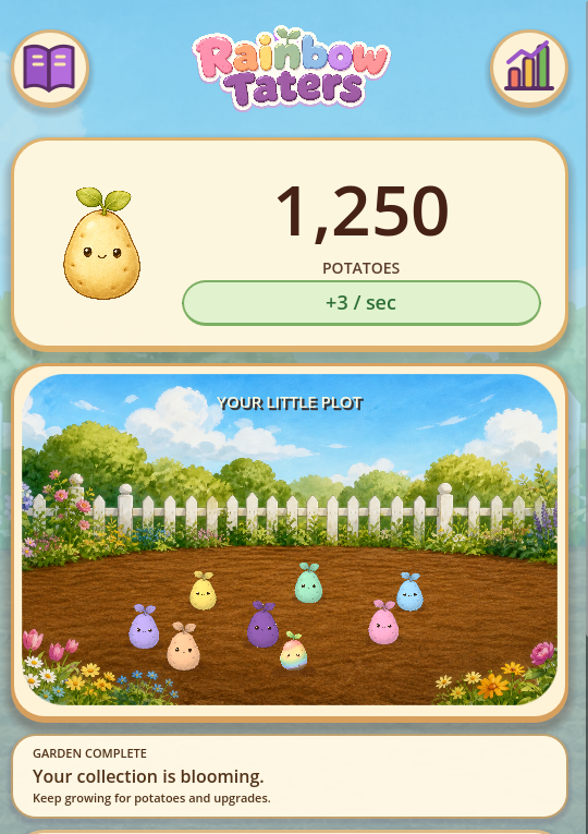 Rainbow Taters: Jardin final